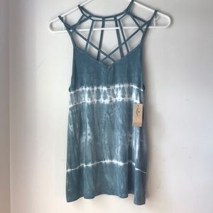 NWT American Eagle Caged Blue Dye Tank Top